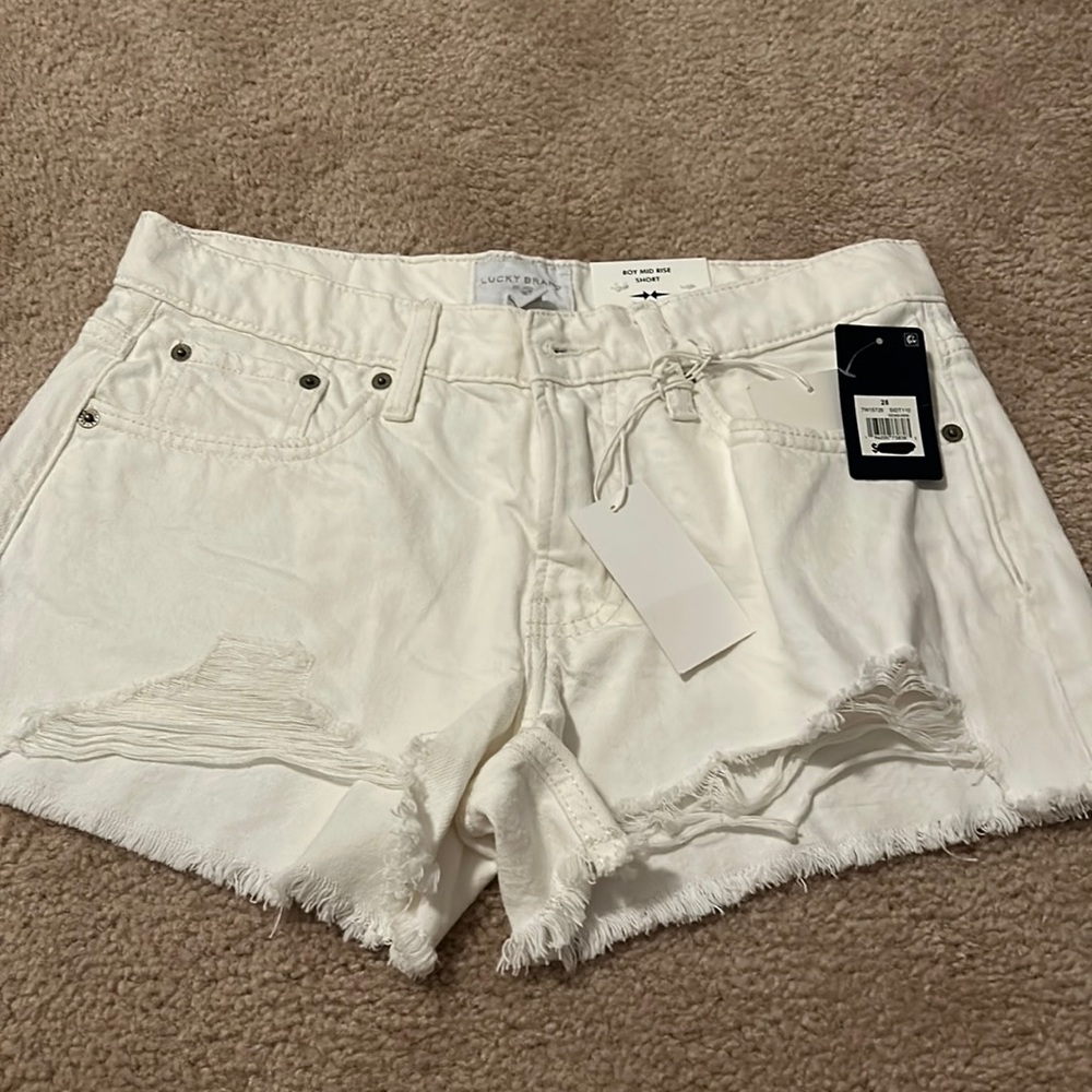 White Lucky Brand Jean Shorts